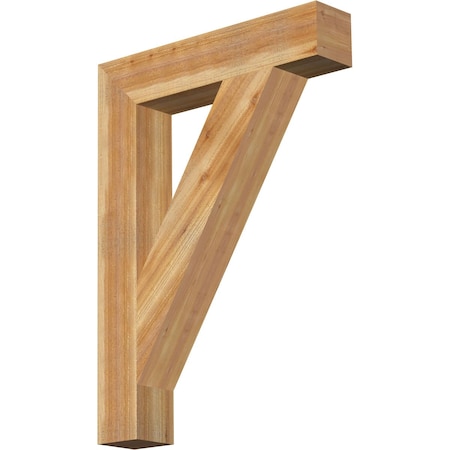 Ekena Millwork Traditional Block Rough Sawn Bracket, Western Red Cedar, 6"W x 32"D x 44"H BKT06X32X44TRA05RWR